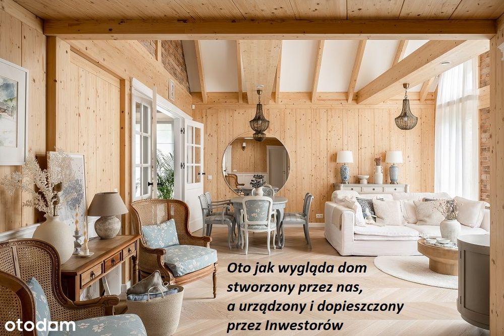 NOWY Dom  drewniany parterowy 93,5m² + Działka 966m² Siesławice