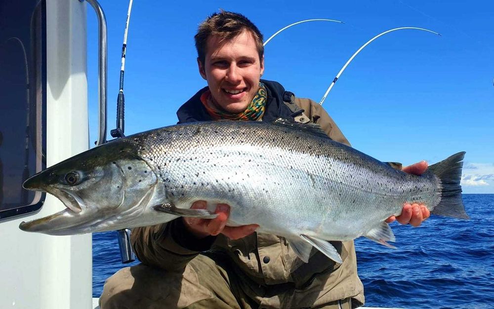 Rejsy na łososie Wyprawy na łososia Wędkarstwo morskie Rejs wędkarski
