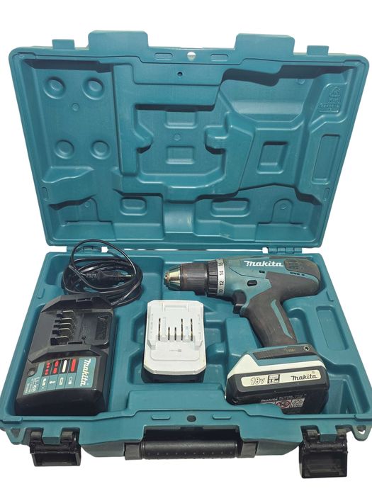 Wkrętarka Makita 18V DF457D + 2x aku + ład + walizka