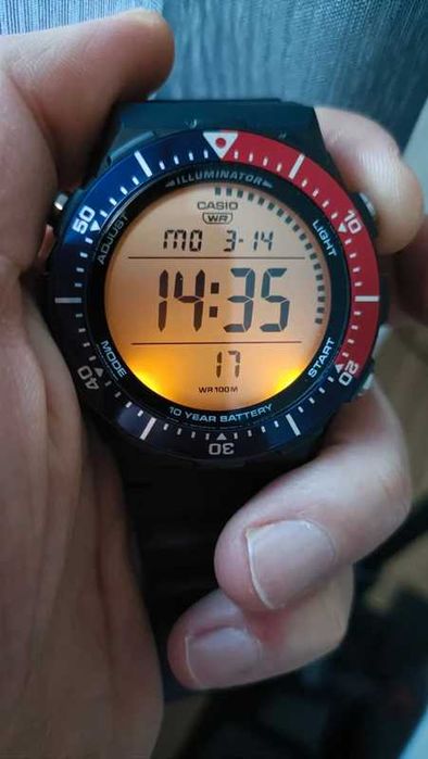 Casio AE-1700H “Pepsi” - 10 Anos de Pilha, Hora Mundial