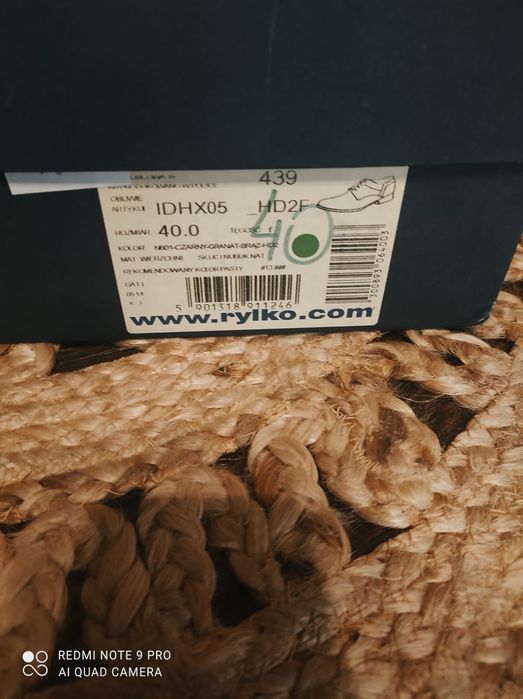 buty męskie skórzane marki RYŁKO rozmiar 40 kolor czarny