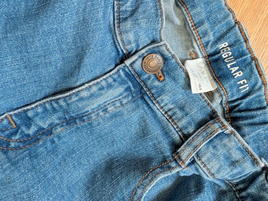 Jeansy  straight regular fit Zara 164 unisex