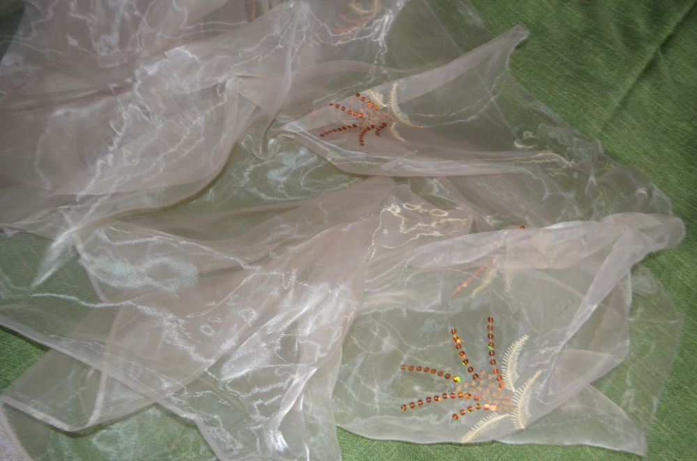 firanka woal cekiny 4 m x 2,08 m