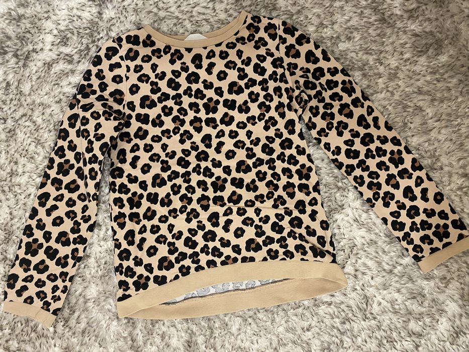 Свитшот леопардовый принт H&M 134-140 см