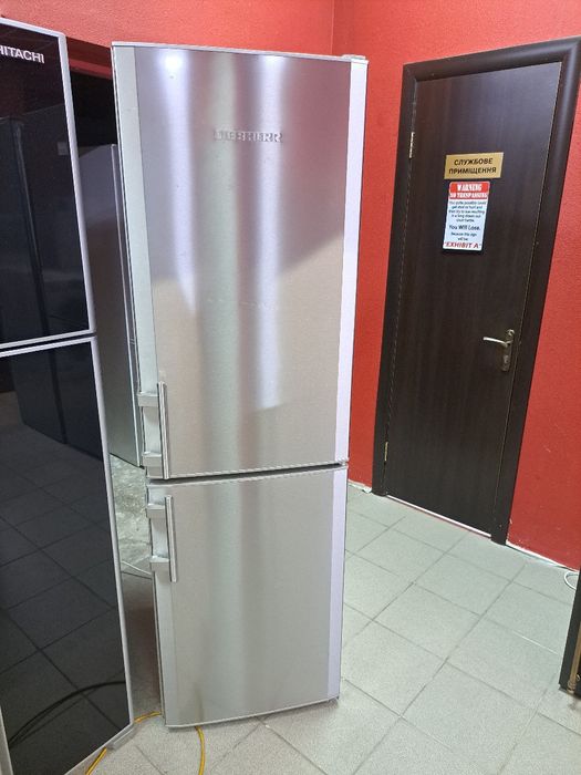 Високий двохкамерний холодильник Bosch kgn09  нержавійка NoFrost