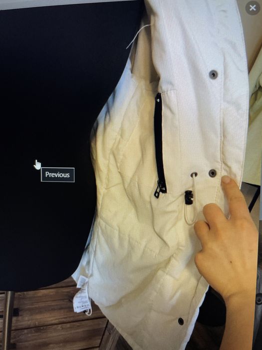 Kurtka damska biała z kapturem Cubus rozmiar S