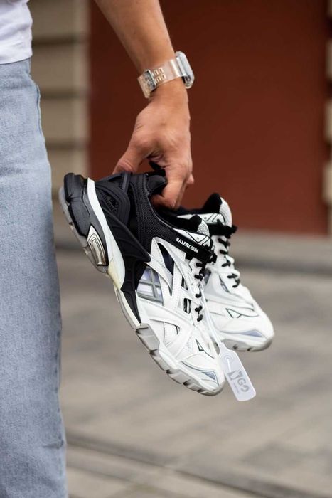Мужские кроссовки Balenciaga Track 2 "Black/White" Размеры 40-45