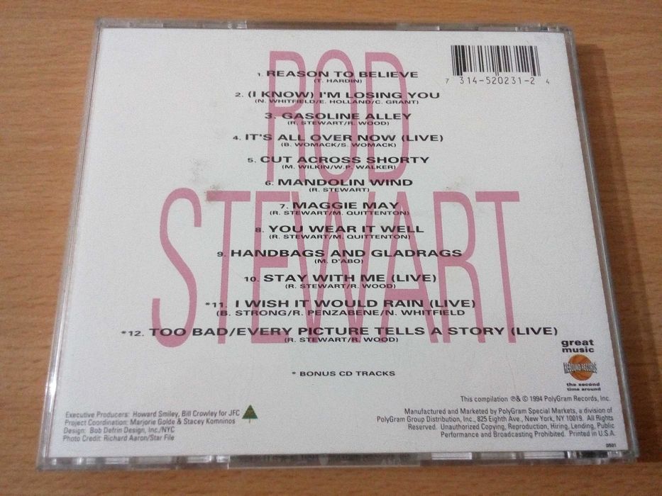 ROD STEWART - Best Of Rod Stewart Featuring " Reason To Believe "