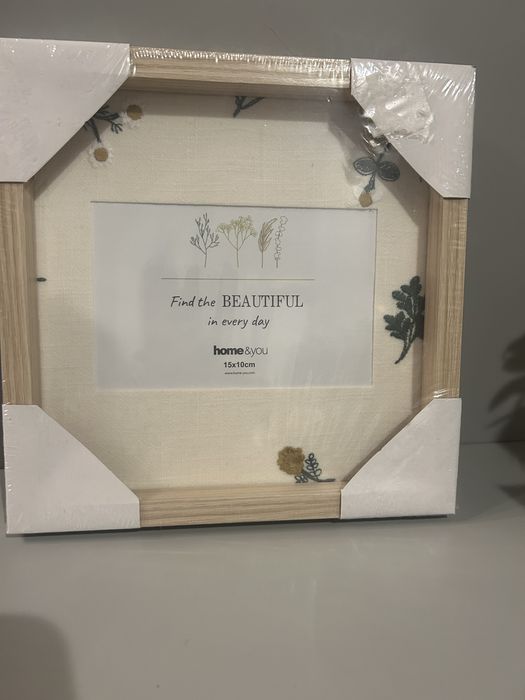 Ramka na zdjęcie boho styl ramka z materiałem