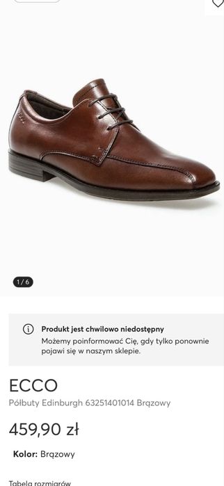 Buty Ecco brązowe 45