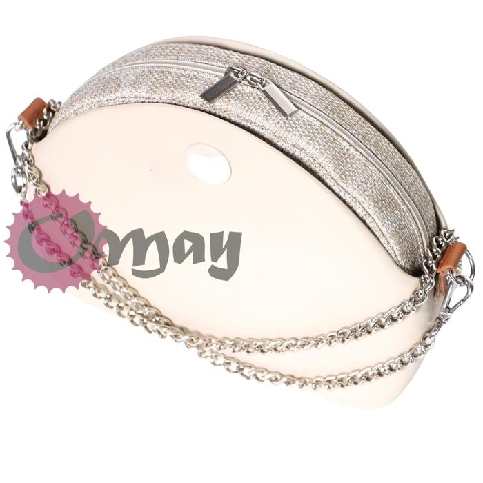 Beżowa Struktura organizer do OBAG MOON LIGHT 2 kieszenie wkład OMAY