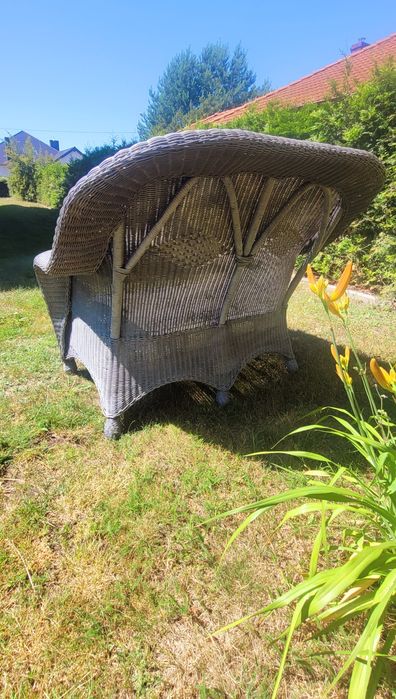 Sofa rattan naturalny, wyjątkowa!!