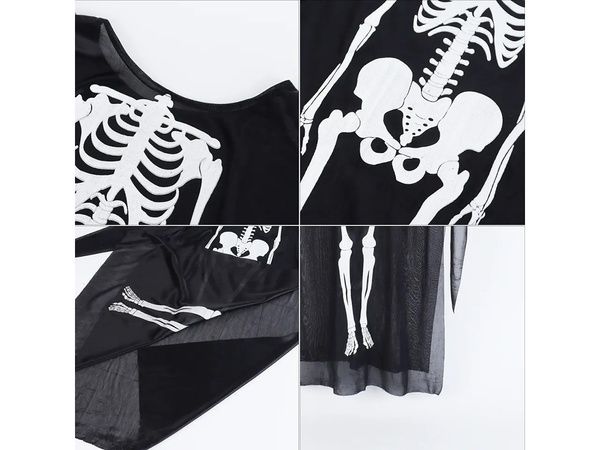 Strój przebranie kostium szkielet coco halloween długość 120 cm