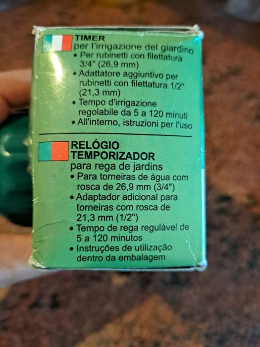 Relógio temporizador manual para rega automática - Novo