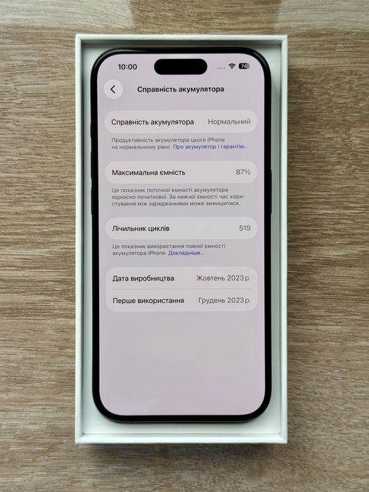 Apple Iphone 15 Pro Black Titanium 1 tb акб 87%