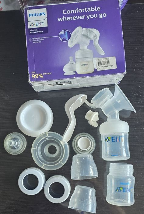 Ручний молоковідсмоктувач Philips Avent (Філіпс Авент) з пляшечками