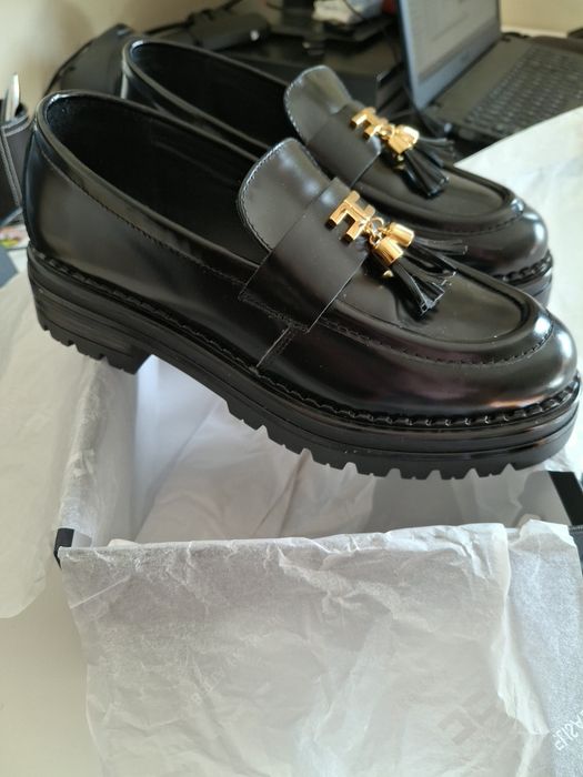 Mocassins de couro Elisabetta Franchi