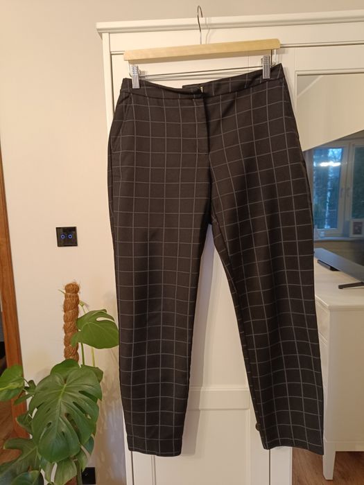 RESERVED spodnie materiałowe w kratę Rozmiar 40