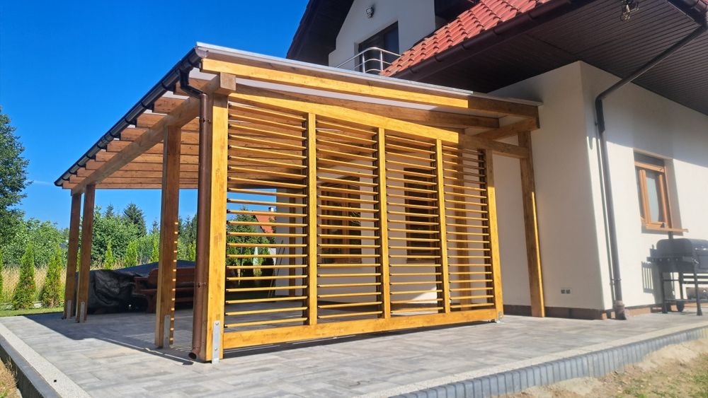 Zadaszenia tarasów wiaty pergole zabudowa tarasu pergola