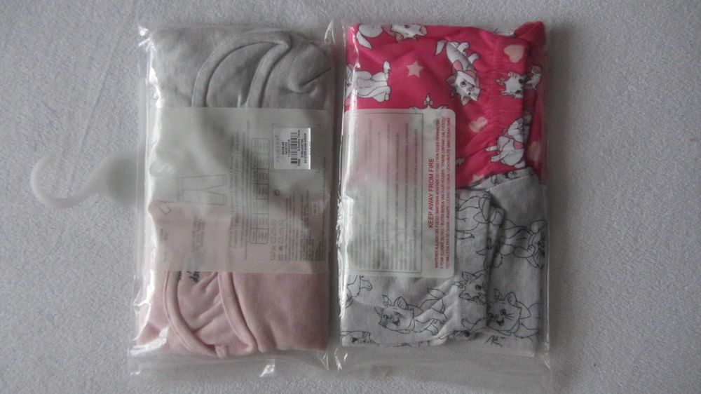 Piżamka dziewczęca 6-9 m-cy  dwupak