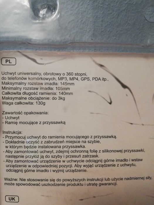 Uchwyt na telefon do samochodu