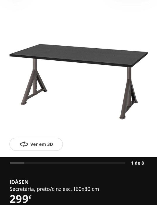 ISADEN preto/cinza 160x80
