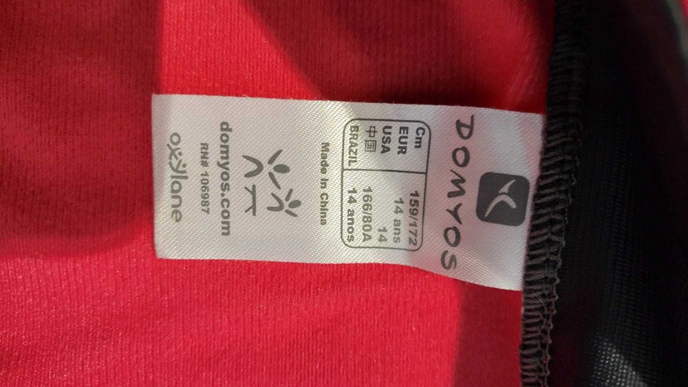 Bluza DOMYOS zapinana różowa
