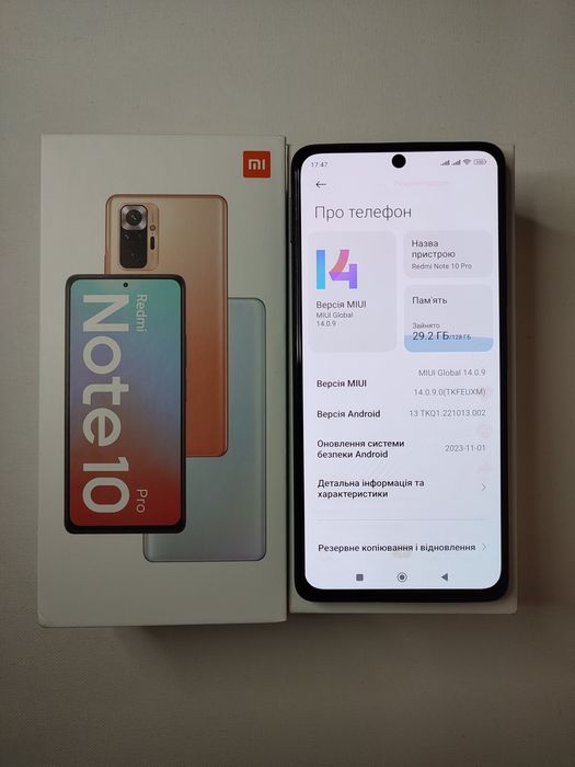 Xiaomi redmi note 10 Pro, 6/128Gb