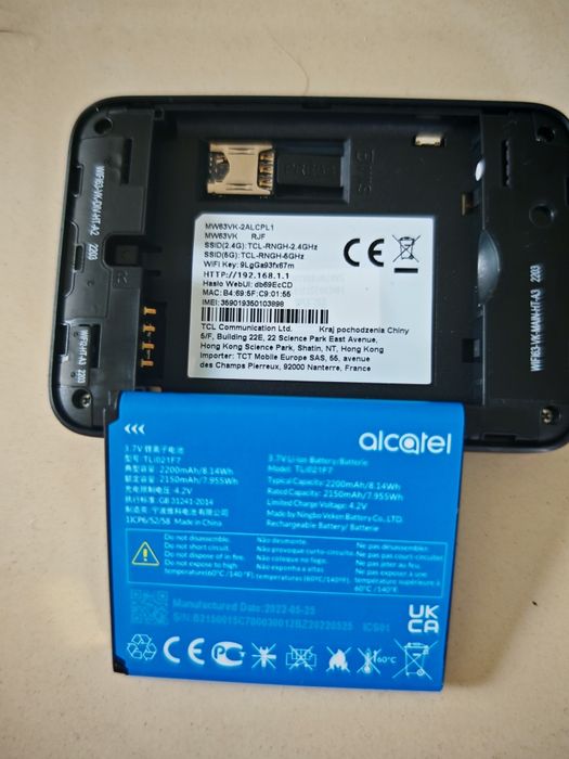 Alcatel router TCL 4G LTE na kartę SIM długi kabel USB 3m samochód dom