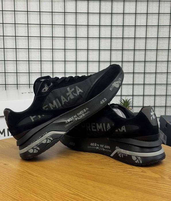 ЗНИЖКА Кросівки Premiata Moerun Black Leather / преміата моеран чорні шкіряні 38-45 НОВІ УНІСЕКС БЕЗ ПЕРЕДПЛАТ БЕЗ ПЕРЕДПЛАТЫ ОПЛАТА НА ПОШТІ премиата