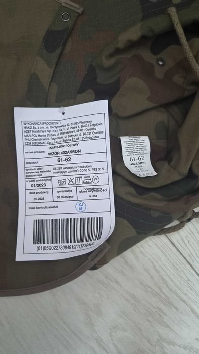 2 szt. kapelusz Wojskowy Polski US-23/1 Ripstop 402A/MON Oryginał Nowy