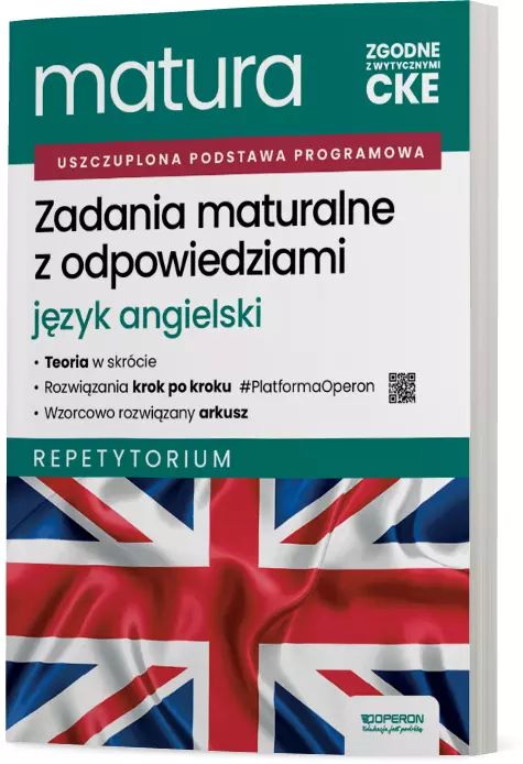 Matura 2026. Zadania maturalne z odpowiedziami. Język angielski. Zakres podstawowy. Repetytorium. Operon. Nowy Produkt