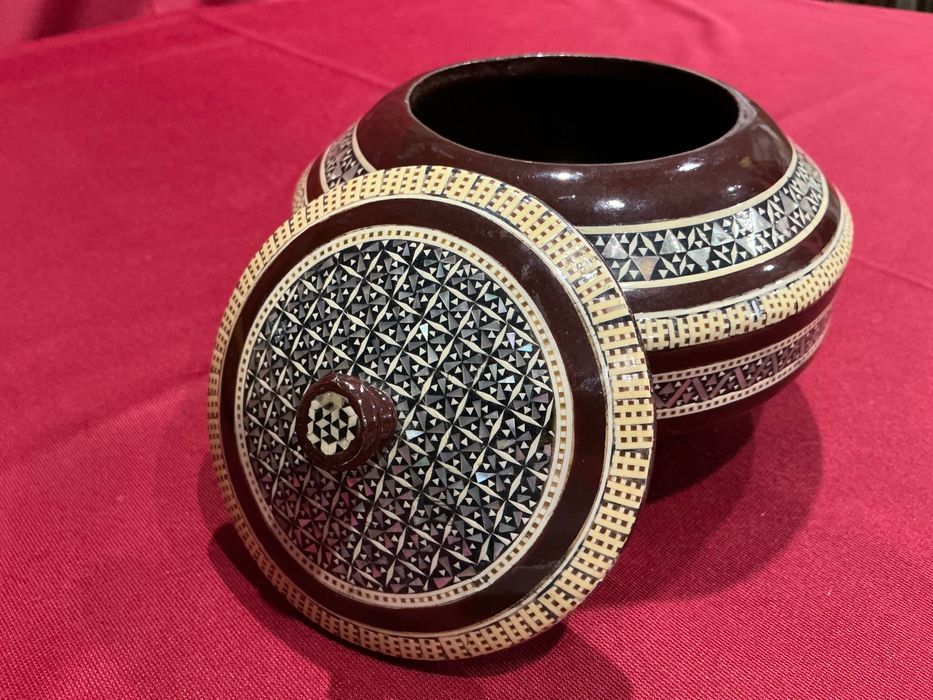 Caixa oval decor madre pérola 14x12 cm anúncios abaixo