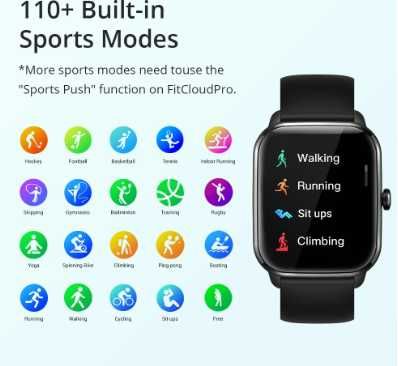 смарт часы Colmi C61 + ремешок в подарок, Huawei band7+ремешок, защ.ст