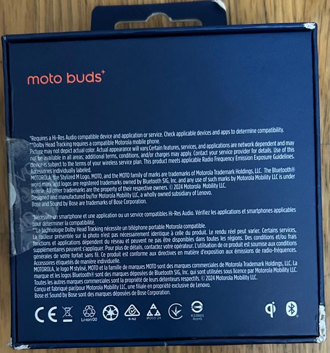 Auriculares Bluetooth Motorola Moto Buds+ (som da Bose) - novos, 3 anos de garantia