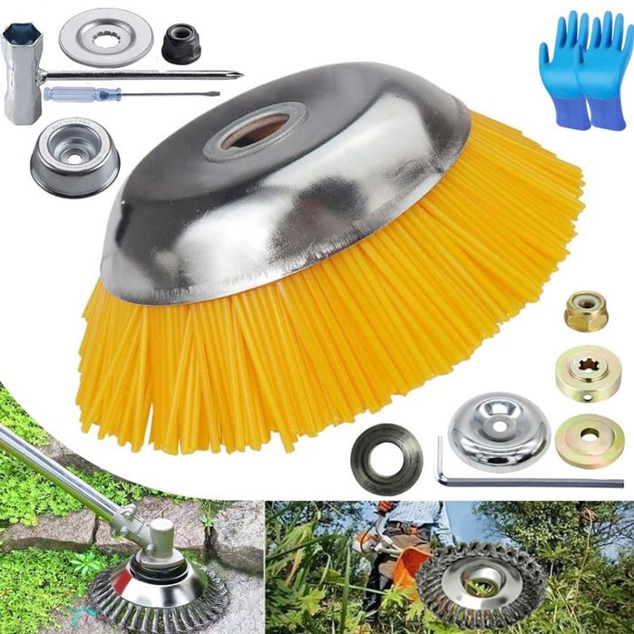 Anyingkai Nylonowa szczotka do chwastów, nylonowa, 25,4 mm, do podkasz