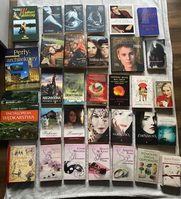 Zestaw/pakiet 49 książek - młodzieżowe, fantasy, obyczajowe, poradniki