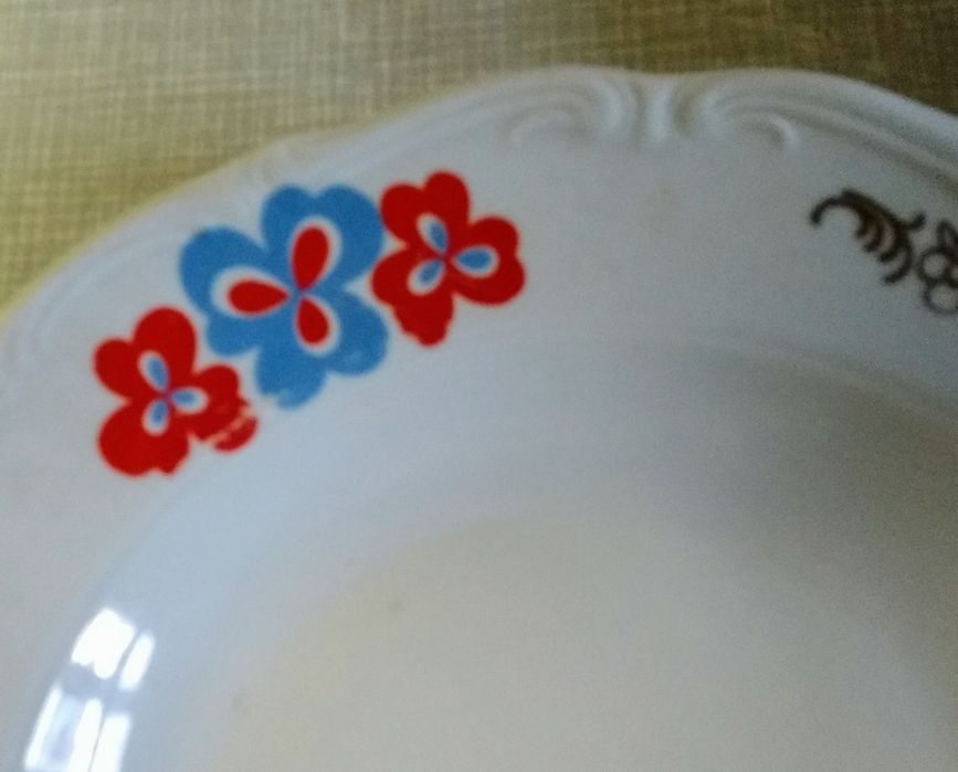 Talerze obiadowe, głębokie PRL