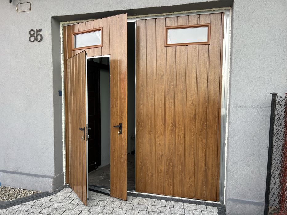 BRAMY GARAŻOWE ( uchylne  i dwuskrzydłowe), DRZWI STALOWE NA WYMIAR!