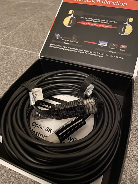 Cabo fibra 8k (NOVO) 15 metros64284428856449124