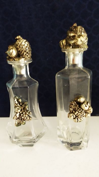 Vintage, guarda-jóias em vidro cristal