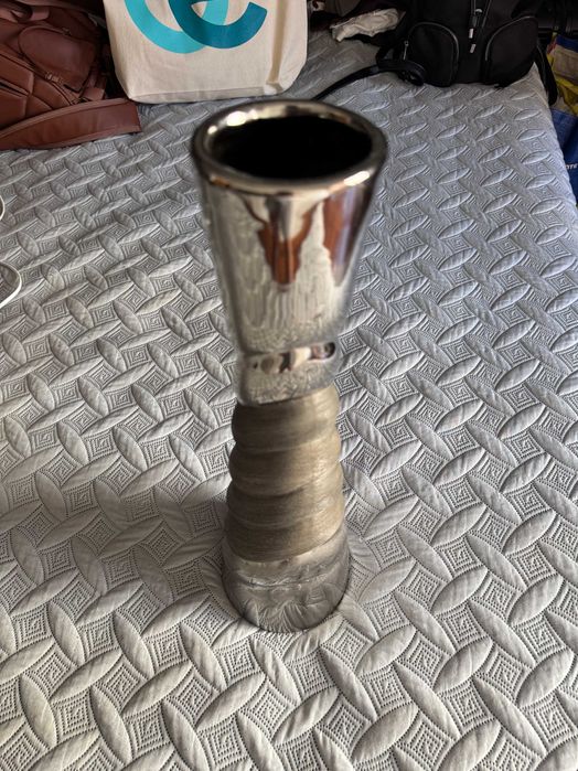 Jarra Decorativa Moderna em Alumínio Prateado