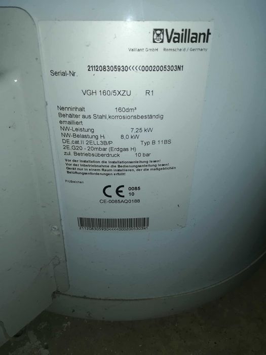 Boiler gazowy 160 Liter