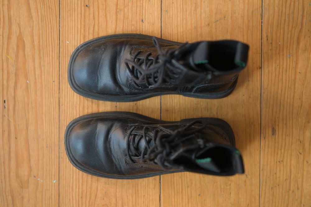 Zara Botas em Pele com Cordões - Winter 2022 - EU34