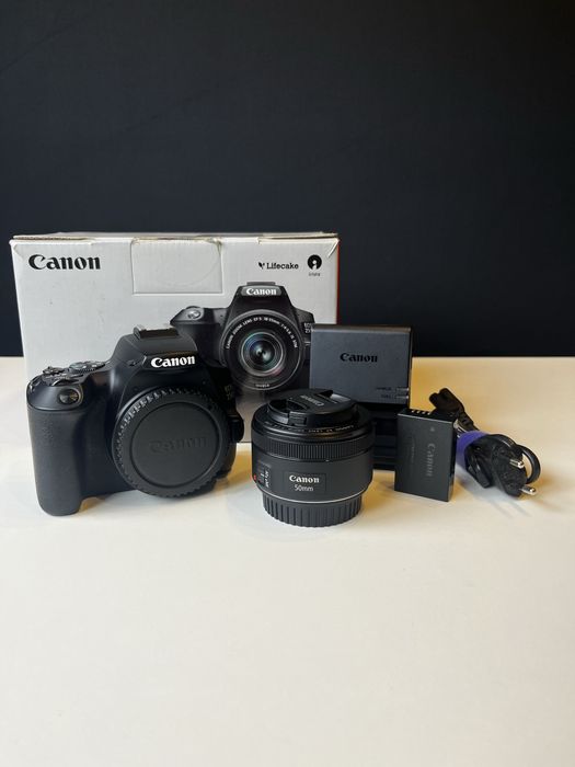 Canon EOS 250D DSLR 4K + objetiva Canon 50mm f/1.8 STM