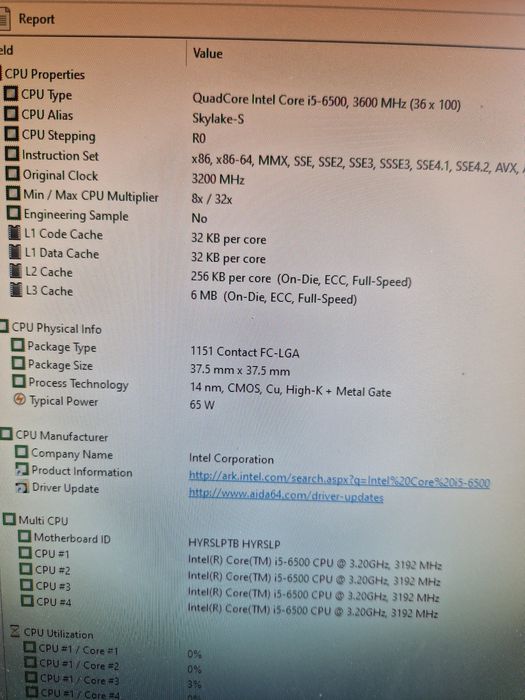 Intel i5-6500 3.6Ghz/Материнська плата/охлад  Комплект 4ядра s1151