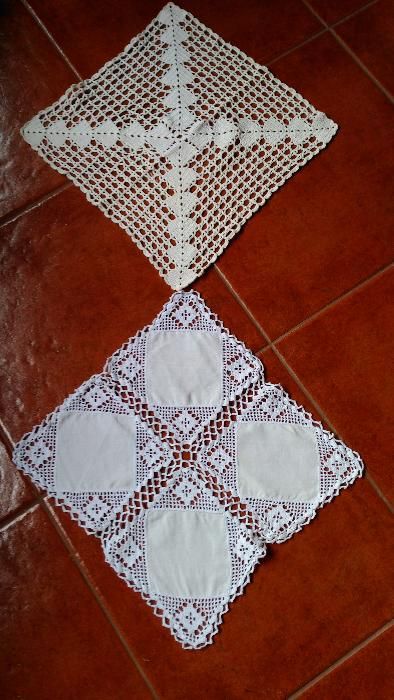 Renda caseira branca