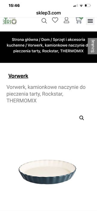 Naczynie kamionkowe do pieczenia tarty Vorwerk