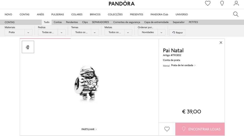 Contas Pandora ORIGINAIS