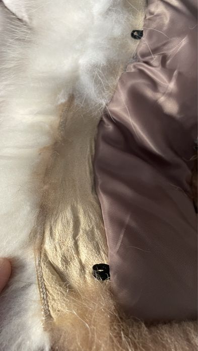 Пальто/пуховик зимовий з натуральним хутром